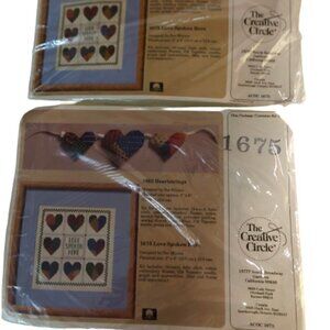 Creative Circle Cross Stitch Kits Heartstrings Banner Love Spoken Here #396